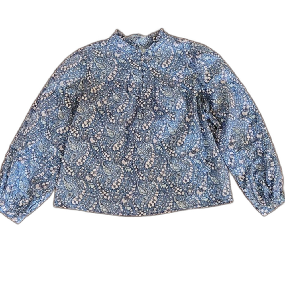 J.Crew Button Front Ruffleneck Popover In Liberty… - image 4